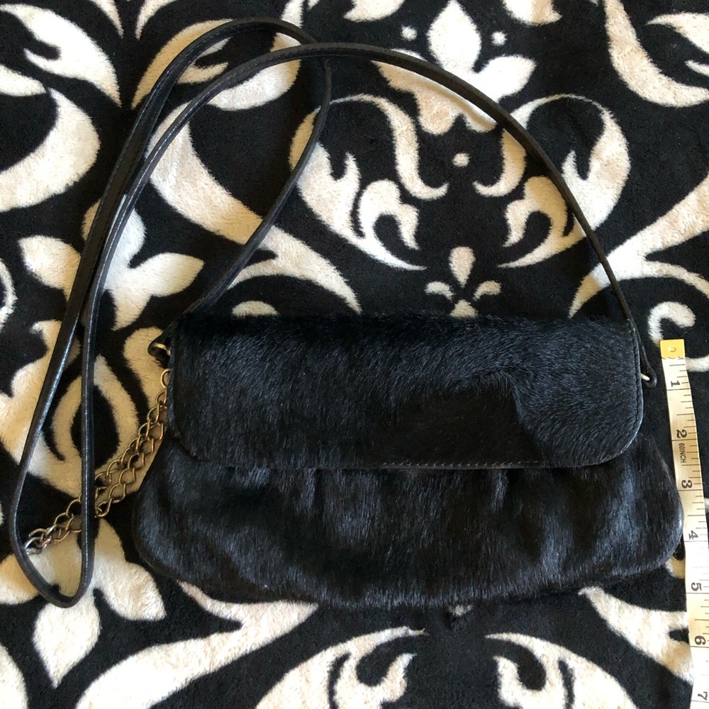 Genuine, Italian leather cowhide Hair purse